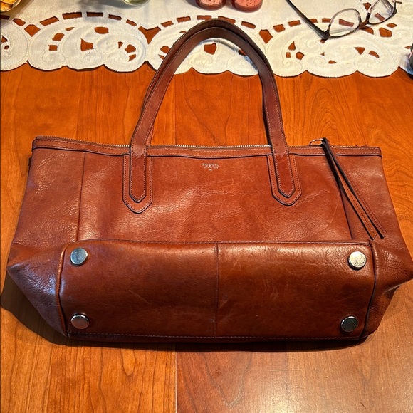 Fossil Cognac Leather Handbag - Picture 1 of 7